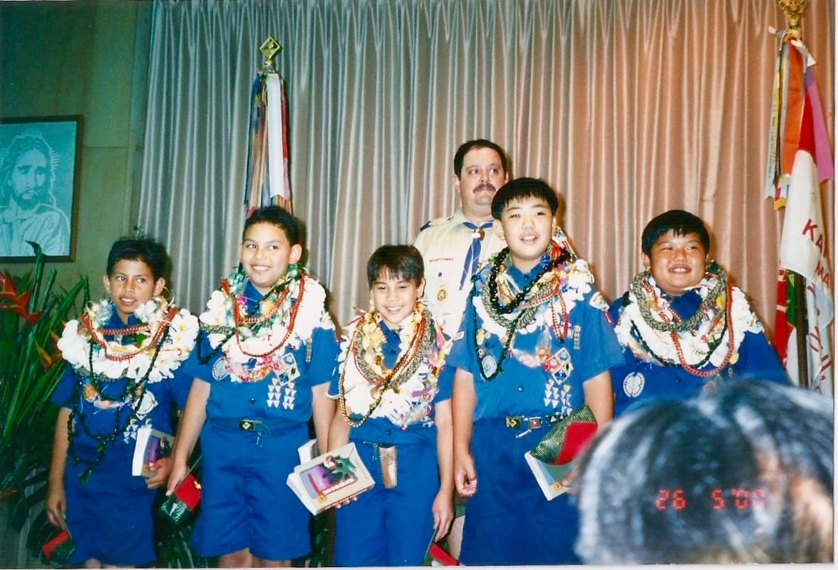 Kauanoe Batangan as a young Boy Scout